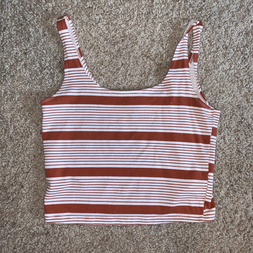 Stripped crop tank top